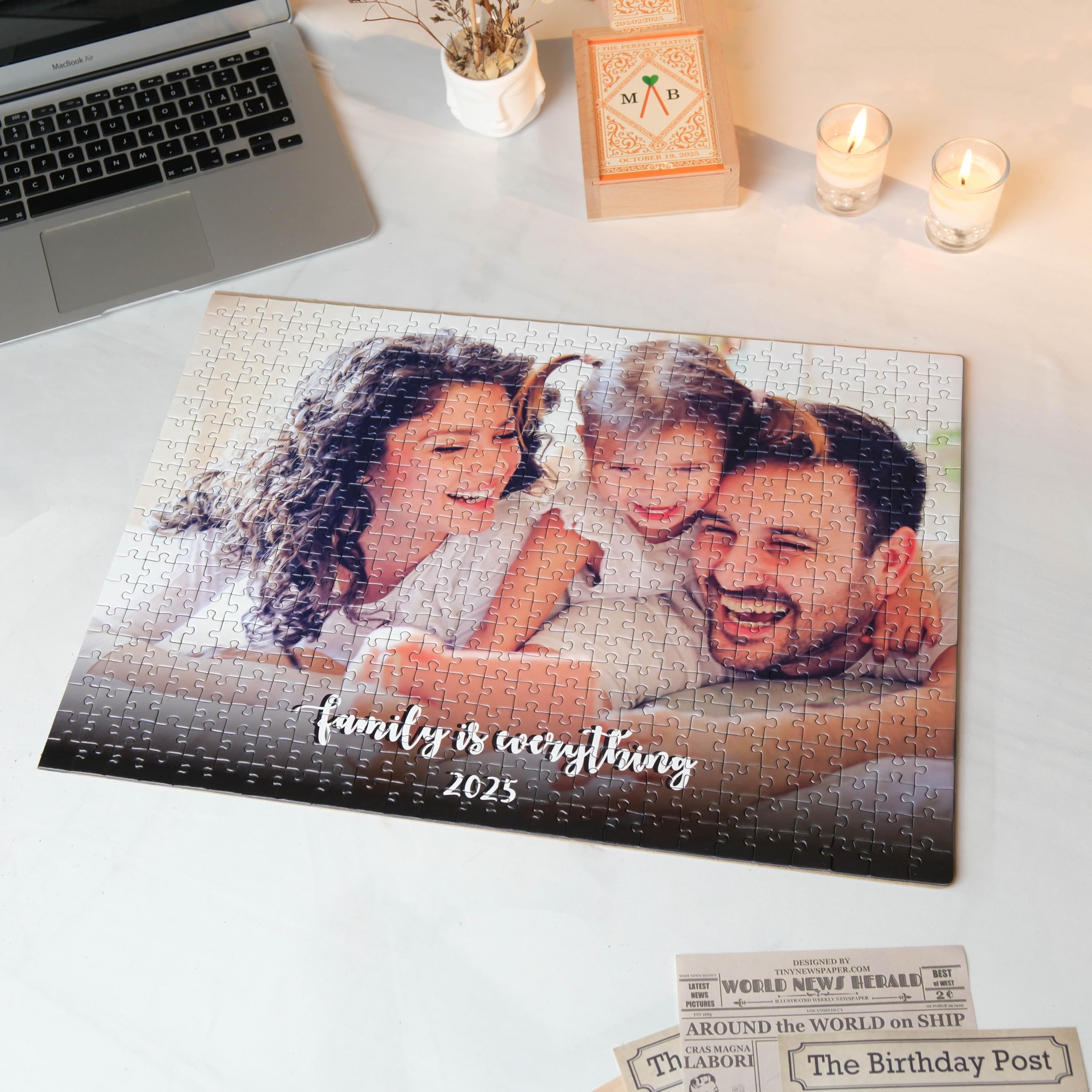 500-Piece Personalized Photo Jigsaw Puzzle | Custom Family Keepsake Gift