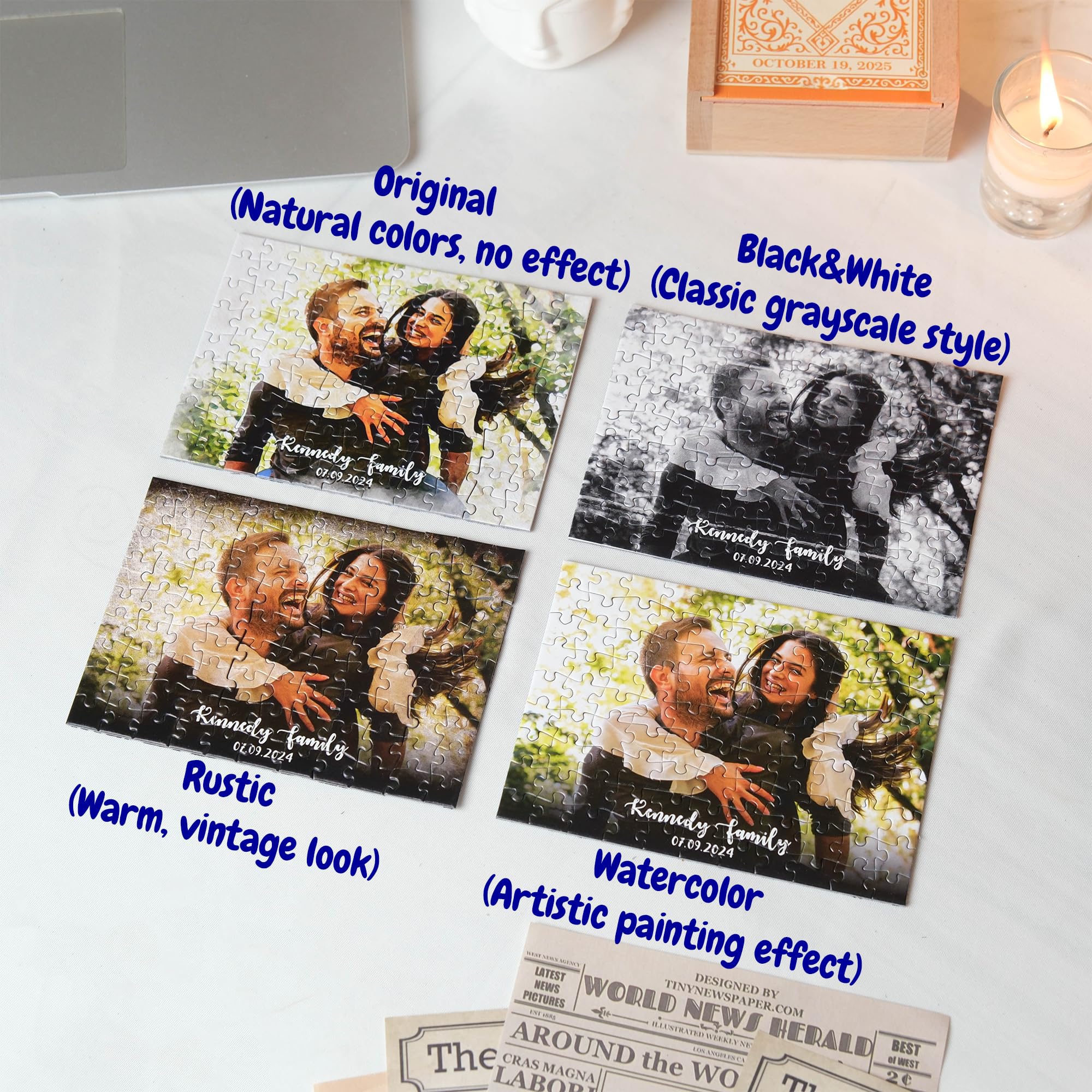 500-Piece Personalized Photo Jigsaw Puzzle | Custom Family Keepsake Gift