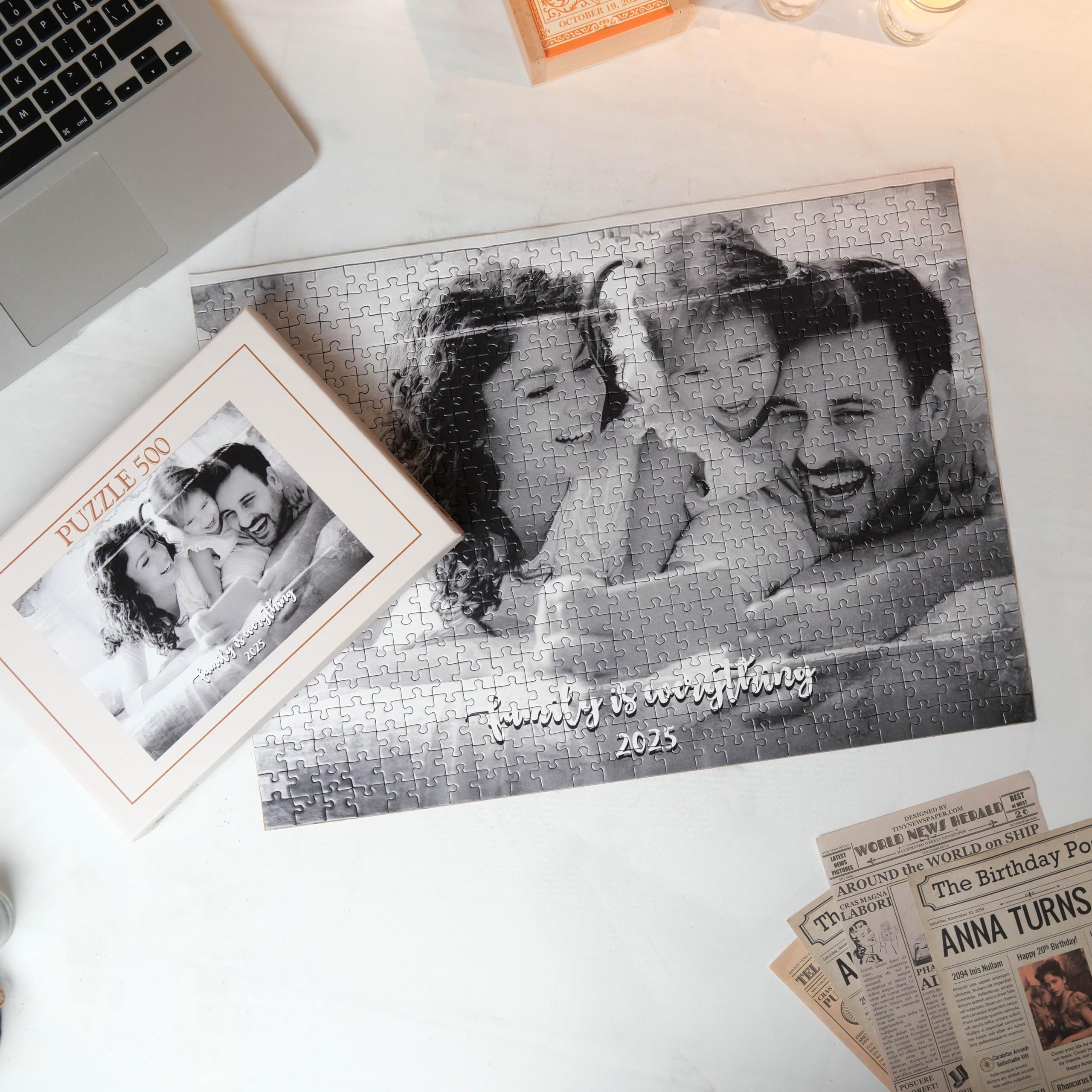500-Piece Personalized Photo Jigsaw Puzzle | Custom Family Keepsake Gift